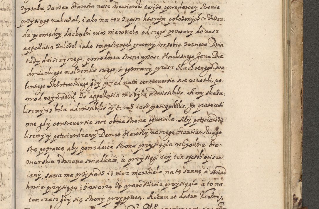 Zdjęcie nr 684 dla obiektu archiwalnego: Acta actorum causarum spiritualium, civilium, criminalium, obligationum, quiettationum, inscriptionum, cessionum, decimarum, testamentorum, Illustrissimi et Reverendissimi Domini Domini Martini Szyszkowski Dei &amp; Apostolicae Sedis gratia Episcopi Cracovienisis Ducis Severiensis in annis 1617, 1618, 1619. Tomus Primus.