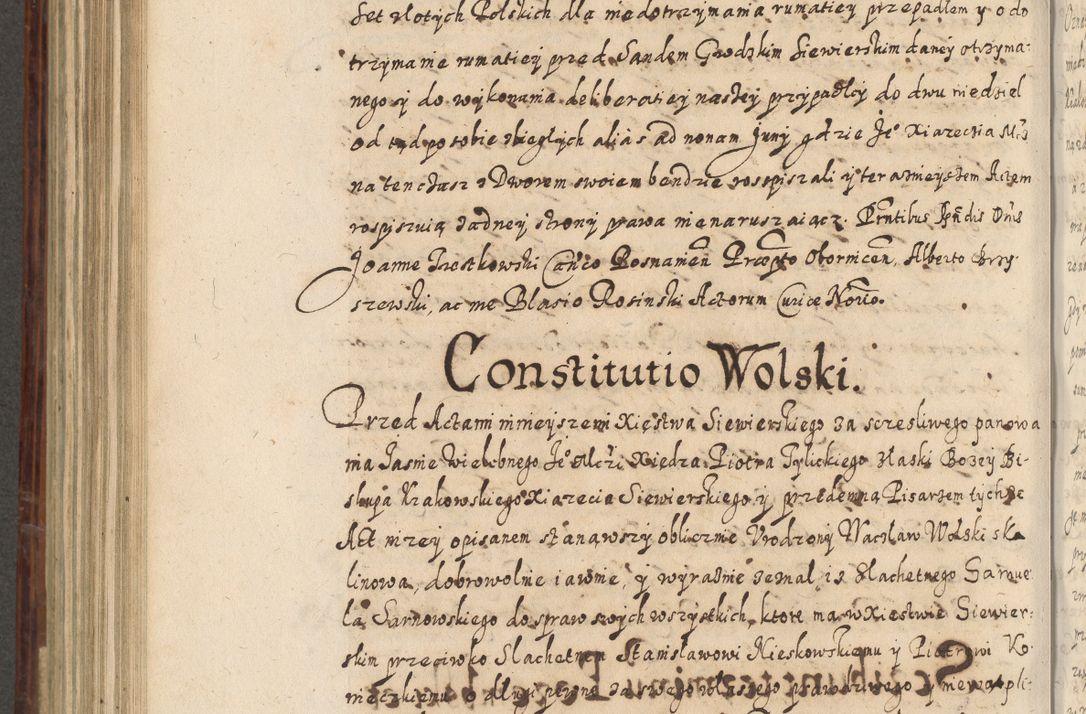 Zdjęcie nr 677 dla obiektu archiwalnego: Acta actorum causarum spiritualium, civilium, criminalium, obligationum, quiettationum, inscriptionum, cessionum, decimarum, testamentorum, Illustrissimi et Reverendissimi Domini Domini Martini Szyszkowski Dei &amp; Apostolicae Sedis gratia Episcopi Cracovienisis Ducis Severiensis in annis 1617, 1618, 1619. Tomus Primus.