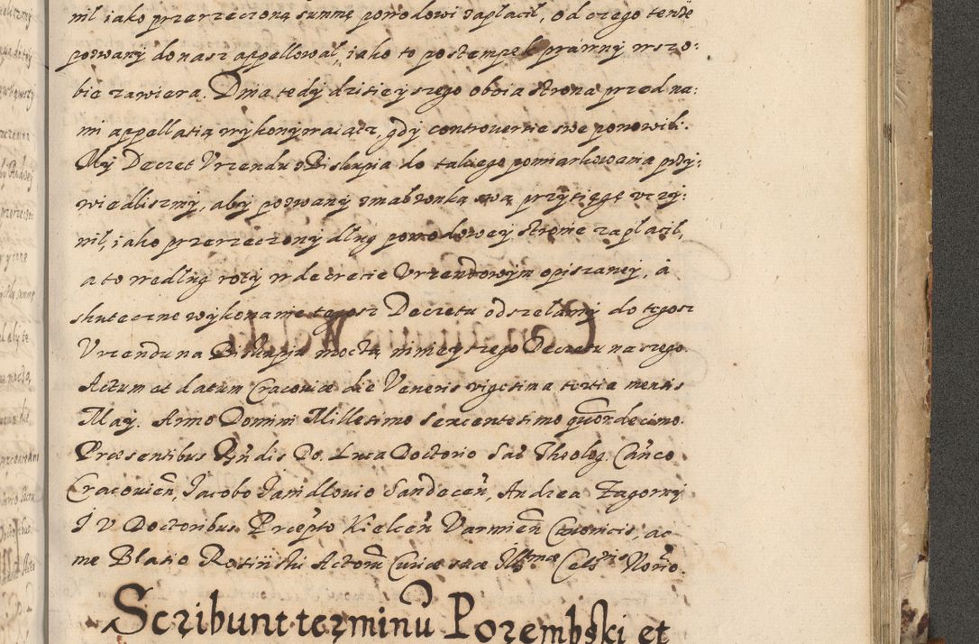 Zdjęcie nr 676 dla obiektu archiwalnego: Acta actorum causarum spiritualium, civilium, criminalium, obligationum, quiettationum, inscriptionum, cessionum, decimarum, testamentorum, Illustrissimi et Reverendissimi Domini Domini Martini Szyszkowski Dei &amp; Apostolicae Sedis gratia Episcopi Cracovienisis Ducis Severiensis in annis 1617, 1618, 1619. Tomus Primus.