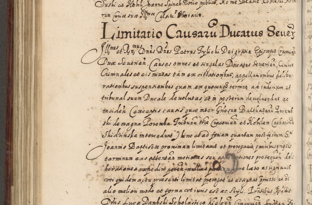 Zdjęcie nr 673 dla obiektu archiwalnego: Acta actorum causarum spiritualium, civilium, criminalium, obligationum, quiettationum, inscriptionum, cessionum, decimarum, testamentorum, Illustrissimi et Reverendissimi Domini Domini Martini Szyszkowski Dei &amp; Apostolicae Sedis gratia Episcopi Cracovienisis Ducis Severiensis in annis 1617, 1618, 1619. Tomus Primus.