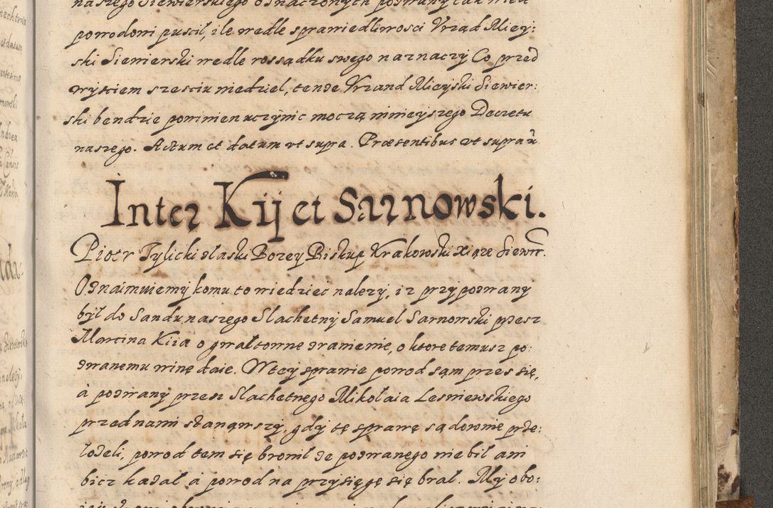 Zdjęcie nr 656 dla obiektu archiwalnego: Acta actorum causarum spiritualium, civilium, criminalium, obligationum, quiettationum, inscriptionum, cessionum, decimarum, testamentorum, Illustrissimi et Reverendissimi Domini Domini Martini Szyszkowski Dei &amp; Apostolicae Sedis gratia Episcopi Cracovienisis Ducis Severiensis in annis 1617, 1618, 1619. Tomus Primus.