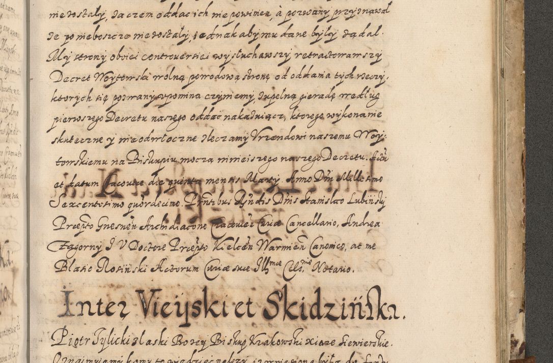 Zdjęcie nr 654 dla obiektu archiwalnego: Acta actorum causarum spiritualium, civilium, criminalium, obligationum, quiettationum, inscriptionum, cessionum, decimarum, testamentorum, Illustrissimi et Reverendissimi Domini Domini Martini Szyszkowski Dei &amp; Apostolicae Sedis gratia Episcopi Cracovienisis Ducis Severiensis in annis 1617, 1618, 1619. Tomus Primus.
