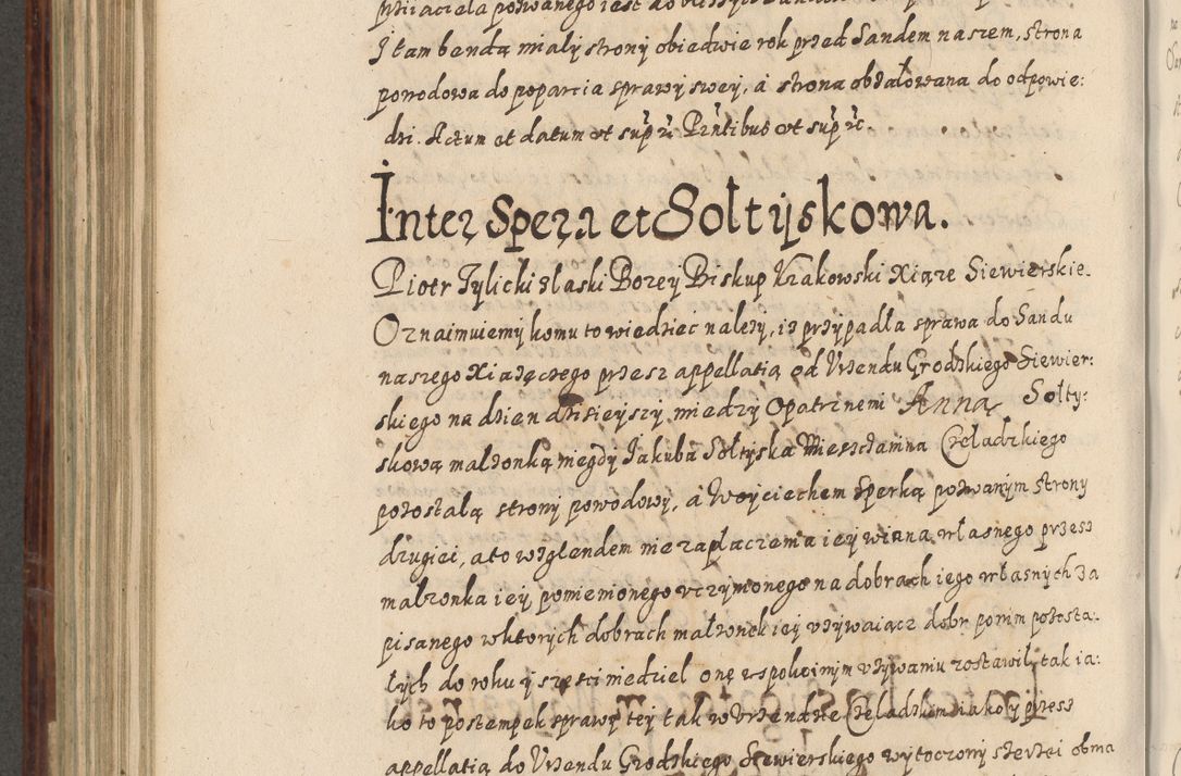 Zdjęcie nr 637 dla obiektu archiwalnego: Acta actorum causarum spiritualium, civilium, criminalium, obligationum, quiettationum, inscriptionum, cessionum, decimarum, testamentorum, Illustrissimi et Reverendissimi Domini Domini Martini Szyszkowski Dei &amp; Apostolicae Sedis gratia Episcopi Cracovienisis Ducis Severiensis in annis 1617, 1618, 1619. Tomus Primus.