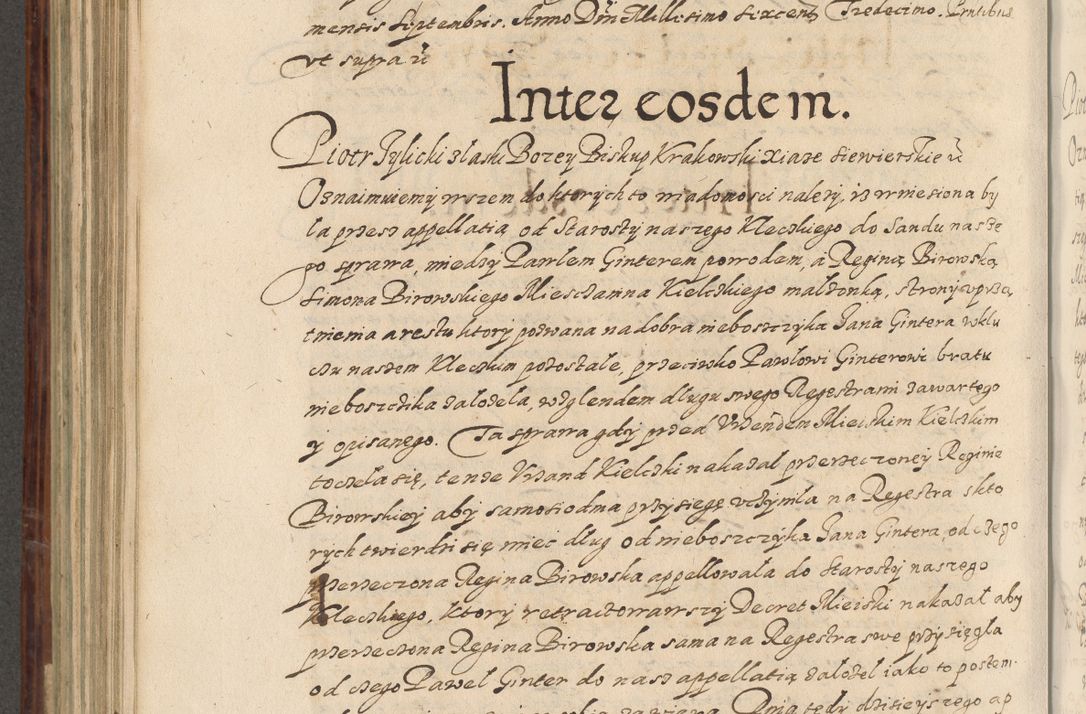Zdjęcie nr 611 dla obiektu archiwalnego: Acta actorum causarum spiritualium, civilium, criminalium, obligationum, quiettationum, inscriptionum, cessionum, decimarum, testamentorum, Illustrissimi et Reverendissimi Domini Domini Martini Szyszkowski Dei &amp; Apostolicae Sedis gratia Episcopi Cracovienisis Ducis Severiensis in annis 1617, 1618, 1619. Tomus Primus.