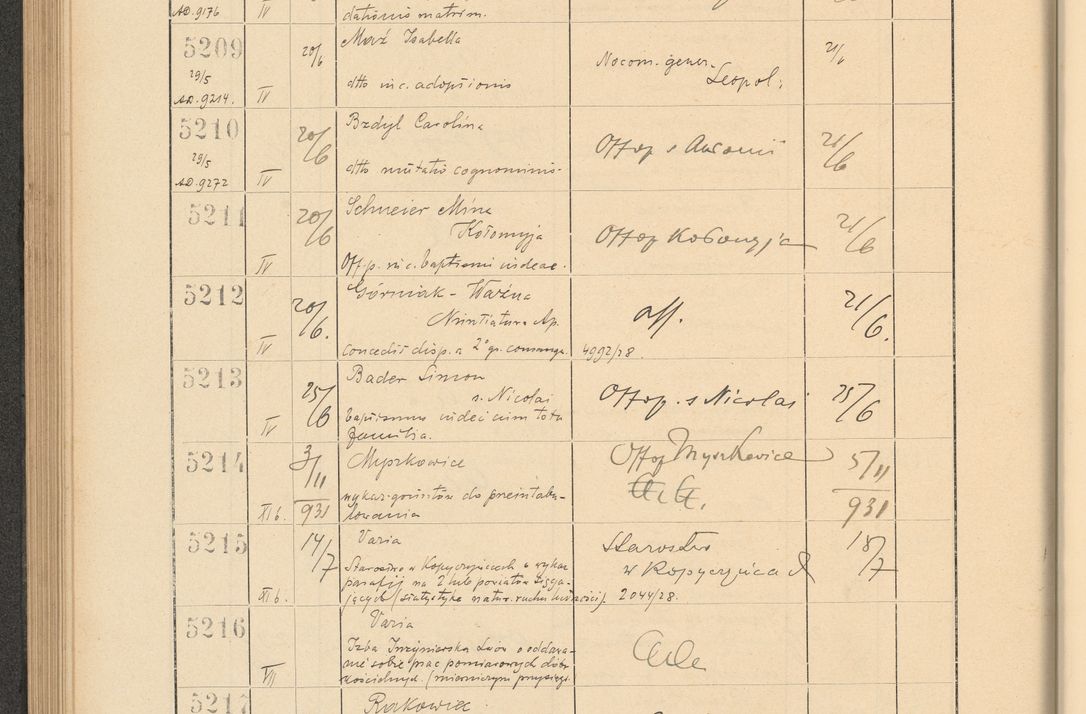 Zdjęcie nr 360 dla obiektu archiwalnego: Protocollum Consistorii lat. Leop. 1928