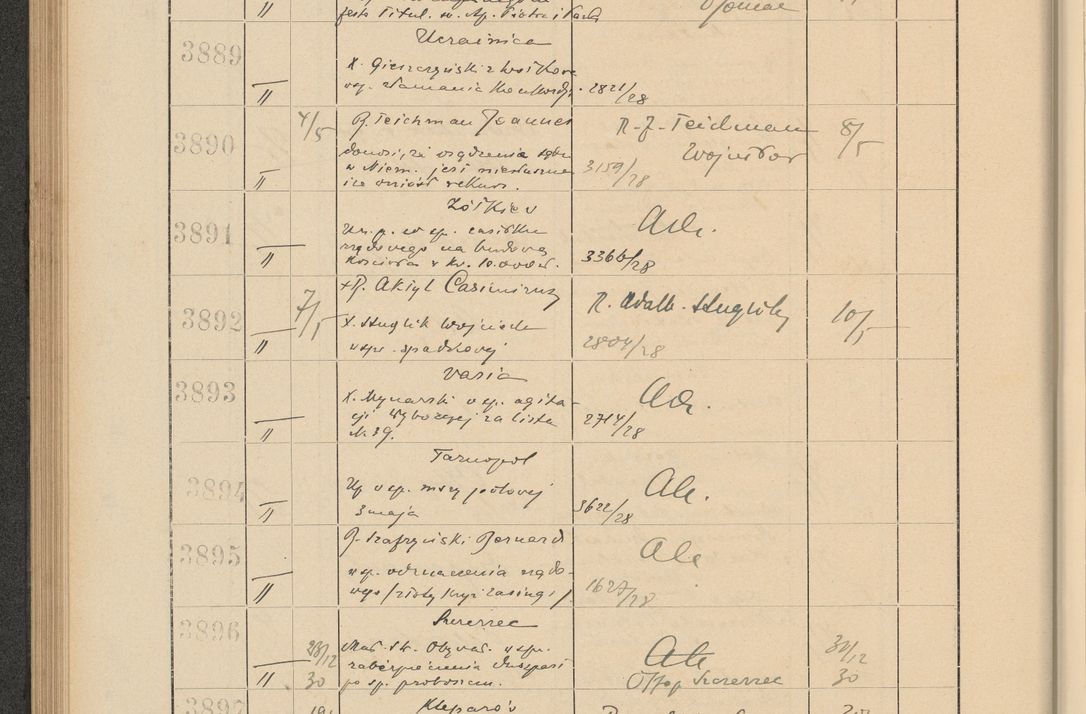 Zdjęcie nr 272 dla obiektu archiwalnego: Protocollum Consistorii lat. Leop. 1928