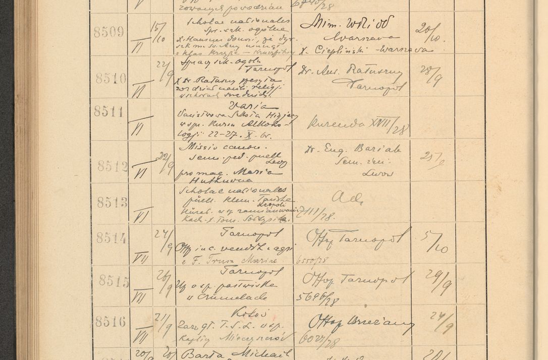 Zdjęcie nr 580 dla obiektu archiwalnego: Protocollum Consistorii lat. Leop. 1928