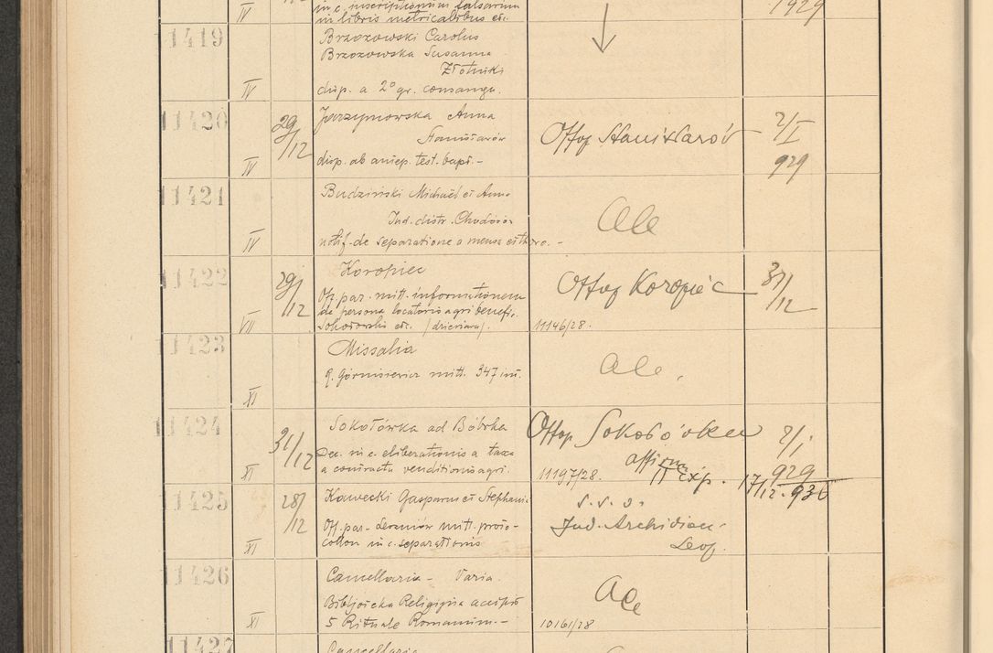 Zdjęcie nr 774 dla obiektu archiwalnego: Protocollum Consistorii lat. Leop. 1928