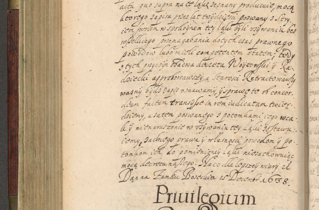 Zdjęcie nr 405 dla obiektu archiwalnego: Volumen IV. Acta saecularia episcopatus Cracoviensis annorum 1636 - 1641, tum et aliquot mensium secundi sub tempus R. D. Jacobi Zadzik, episcopi Cracoviensis, ducis Severiae conscripta