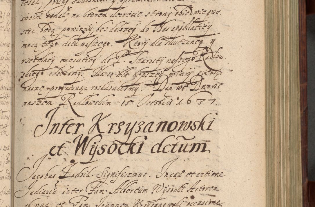 Zdjęcie nr 270 dla obiektu archiwalnego: Volumen IV. Acta saecularia episcopatus Cracoviensis annorum 1636 - 1641, tum et aliquot mensium secundi sub tempus R. D. Jacobi Zadzik, episcopi Cracoviensis, ducis Severiae conscripta