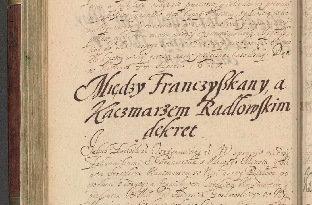 Zdjęcie nr 185 dla obiektu archiwalnego: Volumen IV. Acta saecularia episcopatus Cracoviensis annorum 1636 - 1641, tum et aliquot mensium secundi sub tempus R. D. Jacobi Zadzik, episcopi Cracoviensis, ducis Severiae conscripta