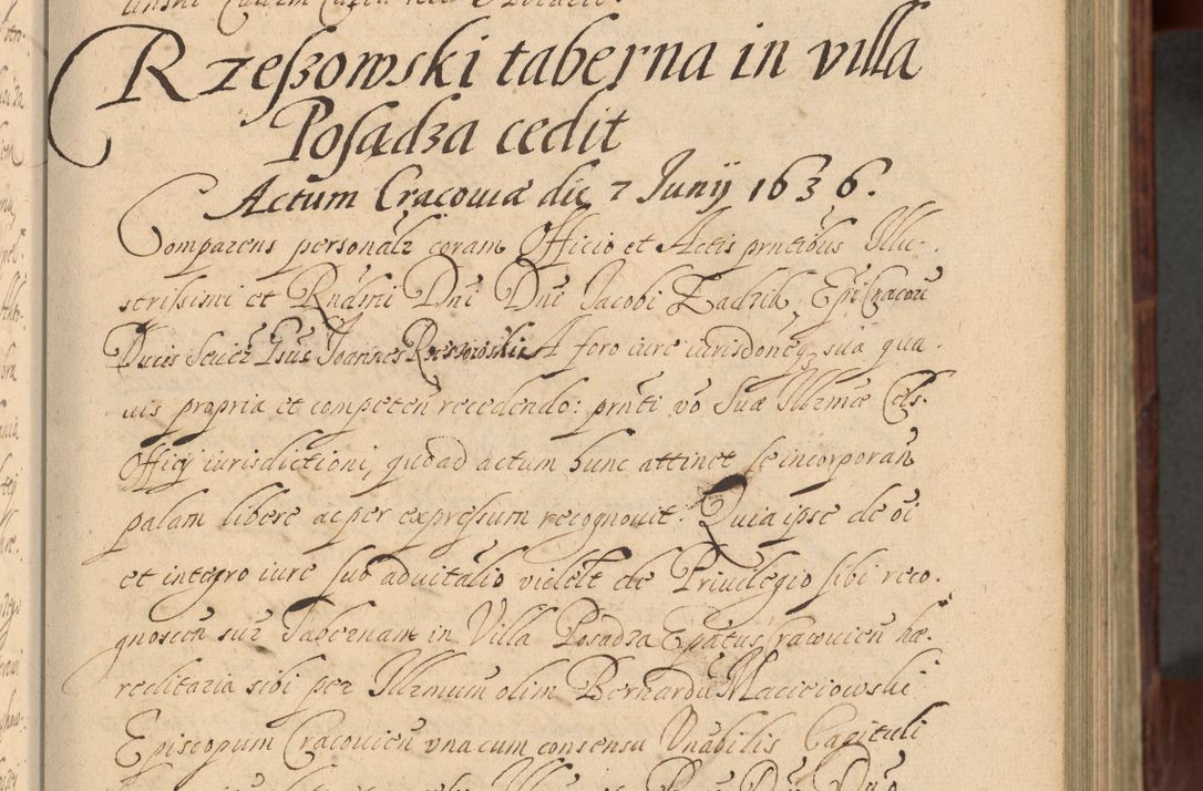 Zdjęcie nr 100 dla obiektu archiwalnego: Volumen IV. Acta saecularia episcopatus Cracoviensis annorum 1636 - 1641, tum et aliquot mensium secundi sub tempus R. D. Jacobi Zadzik, episcopi Cracoviensis, ducis Severiae conscripta