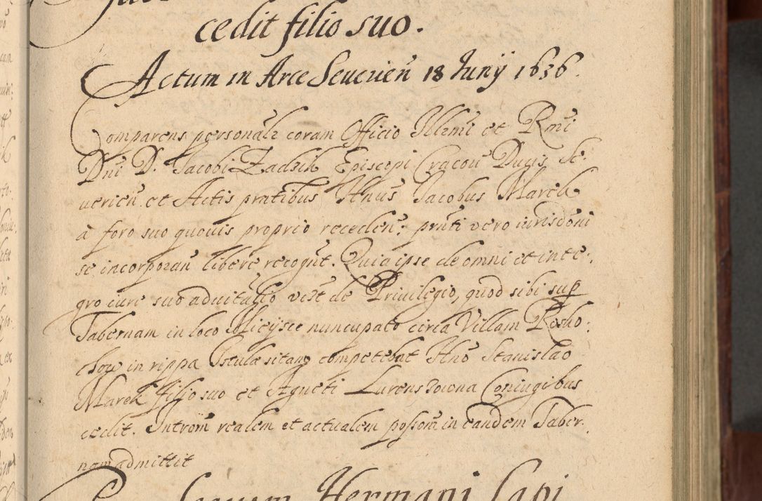 Zdjęcie nr 104 dla obiektu archiwalnego: Volumen IV. Acta saecularia episcopatus Cracoviensis annorum 1636 - 1641, tum et aliquot mensium secundi sub tempus R. D. Jacobi Zadzik, episcopi Cracoviensis, ducis Severiae conscripta
