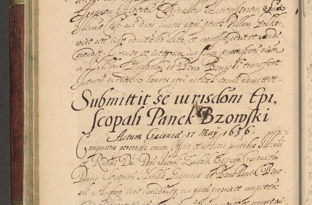 Zdjęcie nr 87 dla obiektu archiwalnego: Volumen IV. Acta saecularia episcopatus Cracoviensis annorum 1636 - 1641, tum et aliquot mensium secundi sub tempus R. D. Jacobi Zadzik, episcopi Cracoviensis, ducis Severiae conscripta