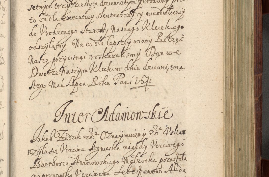 Zdjęcie nr 804 dla obiektu archiwalnego: Volumen IV. Acta saecularia episcopatus Cracoviensis annorum 1636 - 1641, tum et aliquot mensium secundi sub tempus R. D. Jacobi Zadzik, episcopi Cracoviensis, ducis Severiae conscripta