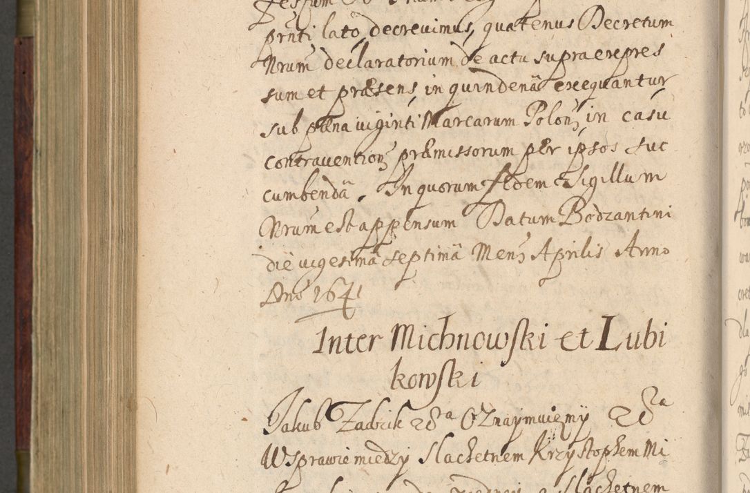 Zdjęcie nr 767 dla obiektu archiwalnego: Volumen IV. Acta saecularia episcopatus Cracoviensis annorum 1636 - 1641, tum et aliquot mensium secundi sub tempus R. D. Jacobi Zadzik, episcopi Cracoviensis, ducis Severiae conscripta