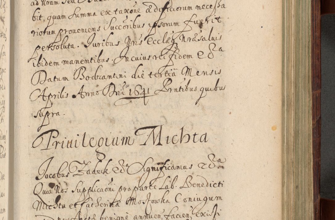 Zdjęcie nr 758 dla obiektu archiwalnego: Volumen IV. Acta saecularia episcopatus Cracoviensis annorum 1636 - 1641, tum et aliquot mensium secundi sub tempus R. D. Jacobi Zadzik, episcopi Cracoviensis, ducis Severiae conscripta
