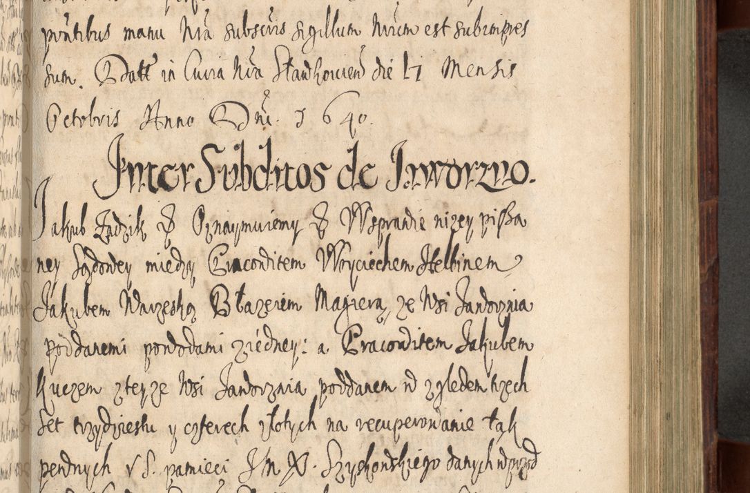 Zdjęcie nr 704 dla obiektu archiwalnego: Volumen IV. Acta saecularia episcopatus Cracoviensis annorum 1636 - 1641, tum et aliquot mensium secundi sub tempus R. D. Jacobi Zadzik, episcopi Cracoviensis, ducis Severiae conscripta