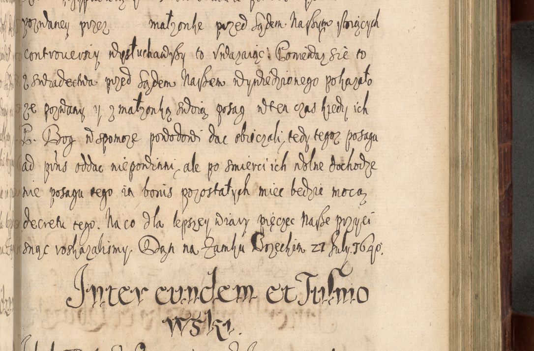 Zdjęcie nr 696 dla obiektu archiwalnego: Volumen IV. Acta saecularia episcopatus Cracoviensis annorum 1636 - 1641, tum et aliquot mensium secundi sub tempus R. D. Jacobi Zadzik, episcopi Cracoviensis, ducis Severiae conscripta