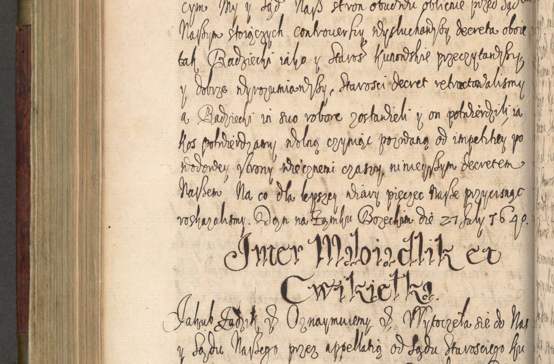 Zdjęcie nr 679 dla obiektu archiwalnego: Volumen IV. Acta saecularia episcopatus Cracoviensis annorum 1636 - 1641, tum et aliquot mensium secundi sub tempus R. D. Jacobi Zadzik, episcopi Cracoviensis, ducis Severiae conscripta