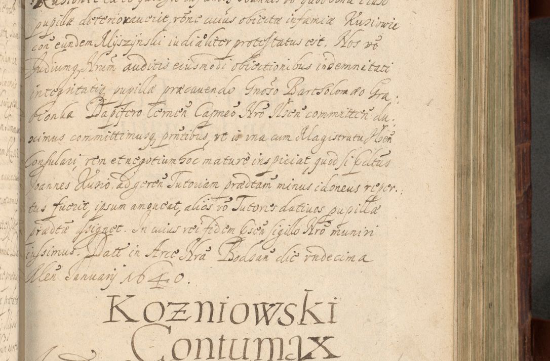 Zdjęcie nr 628 dla obiektu archiwalnego: Volumen IV. Acta saecularia episcopatus Cracoviensis annorum 1636 - 1641, tum et aliquot mensium secundi sub tempus R. D. Jacobi Zadzik, episcopi Cracoviensis, ducis Severiae conscripta