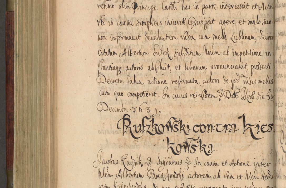 Zdjęcie nr 577 dla obiektu archiwalnego: Volumen IV. Acta saecularia episcopatus Cracoviensis annorum 1636 - 1641, tum et aliquot mensium secundi sub tempus R. D. Jacobi Zadzik, episcopi Cracoviensis, ducis Severiae conscripta