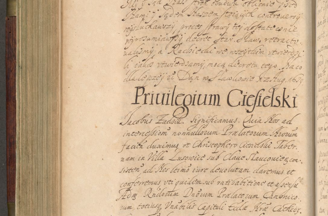Zdjęcie nr 533 dla obiektu archiwalnego: Volumen IV. Acta saecularia episcopatus Cracoviensis annorum 1636 - 1641, tum et aliquot mensium secundi sub tempus R. D. Jacobi Zadzik, episcopi Cracoviensis, ducis Severiae conscripta