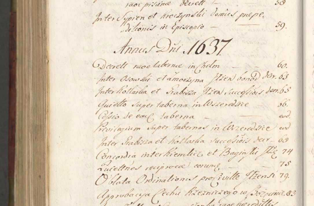 Zdjęcie nr 1361 dla obiektu archiwalnego: Volumen IV. Acta saecularia episcopatus Cracoviensis annorum 1636 - 1641, tum et aliquot mensium secundi sub tempus R. D. Jacobi Zadzik, episcopi Cracoviensis, ducis Severiae conscripta