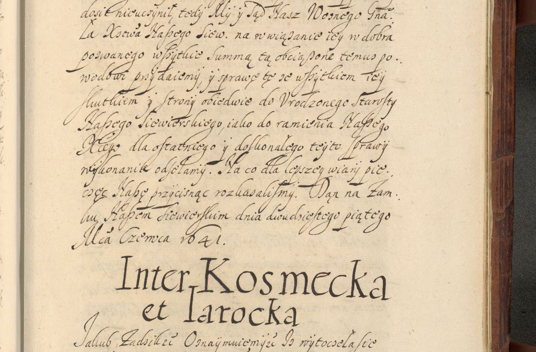 Zdjęcie nr 1342 dla obiektu archiwalnego: Volumen IV. Acta saecularia episcopatus Cracoviensis annorum 1636 - 1641, tum et aliquot mensium secundi sub tempus R. D. Jacobi Zadzik, episcopi Cracoviensis, ducis Severiae conscripta