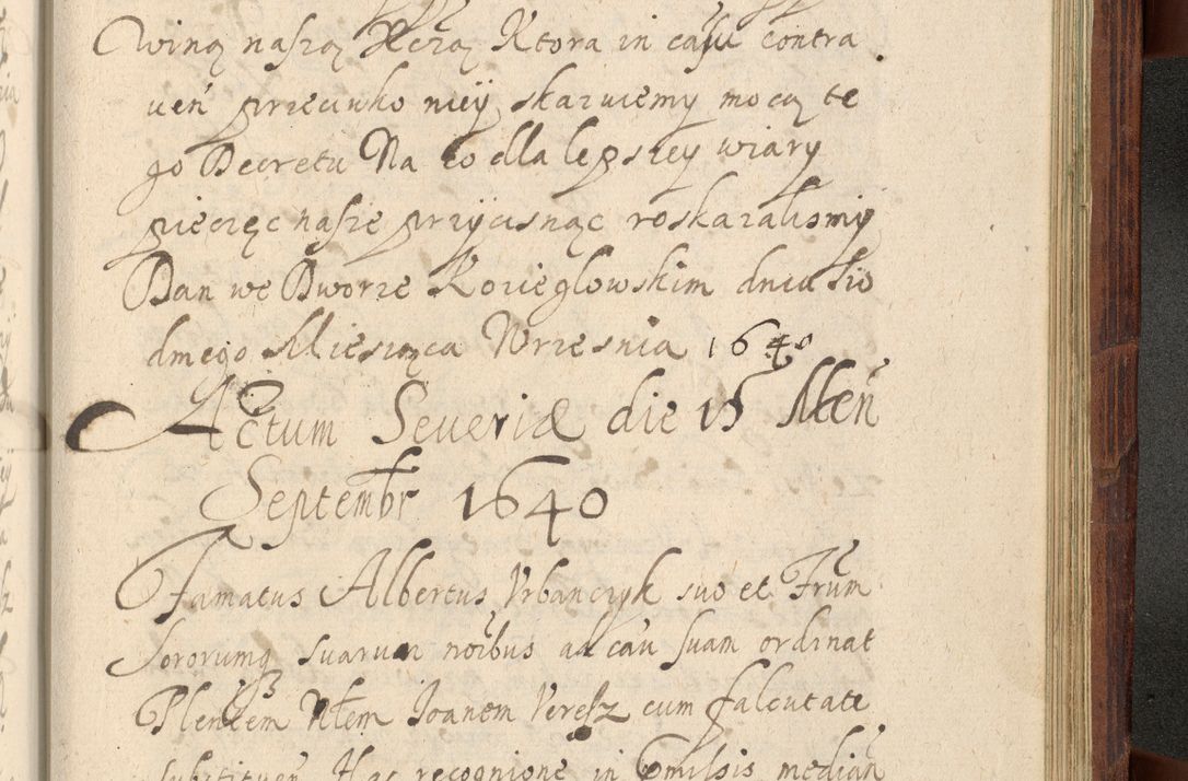 Zdjęcie nr 1290 dla obiektu archiwalnego: Volumen IV. Acta saecularia episcopatus Cracoviensis annorum 1636 - 1641, tum et aliquot mensium secundi sub tempus R. D. Jacobi Zadzik, episcopi Cracoviensis, ducis Severiae conscripta