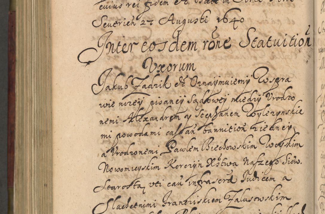 Zdjęcie nr 1253 dla obiektu archiwalnego: Volumen IV. Acta saecularia episcopatus Cracoviensis annorum 1636 - 1641, tum et aliquot mensium secundi sub tempus R. D. Jacobi Zadzik, episcopi Cracoviensis, ducis Severiae conscripta