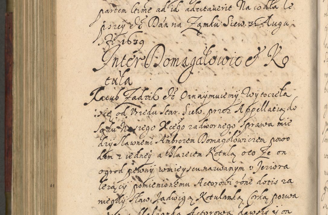 Zdjęcie nr 1179 dla obiektu archiwalnego: Volumen IV. Acta saecularia episcopatus Cracoviensis annorum 1636 - 1641, tum et aliquot mensium secundi sub tempus R. D. Jacobi Zadzik, episcopi Cracoviensis, ducis Severiae conscripta