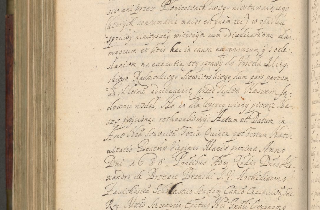 Zdjęcie nr 1045 dla obiektu archiwalnego: Volumen IV. Acta saecularia episcopatus Cracoviensis annorum 1636 - 1641, tum et aliquot mensium secundi sub tempus R. D. Jacobi Zadzik, episcopi Cracoviensis, ducis Severiae conscripta