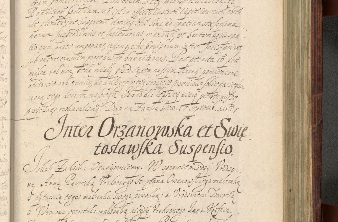 Zdjęcie nr 1000 dla obiektu archiwalnego: Volumen IV. Acta saecularia episcopatus Cracoviensis annorum 1636 - 1641, tum et aliquot mensium secundi sub tempus R. D. Jacobi Zadzik, episcopi Cracoviensis, ducis Severiae conscripta