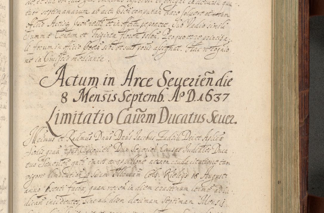 Zdjęcie nr 986 dla obiektu archiwalnego: Volumen IV. Acta saecularia episcopatus Cracoviensis annorum 1636 - 1641, tum et aliquot mensium secundi sub tempus R. D. Jacobi Zadzik, episcopi Cracoviensis, ducis Severiae conscripta