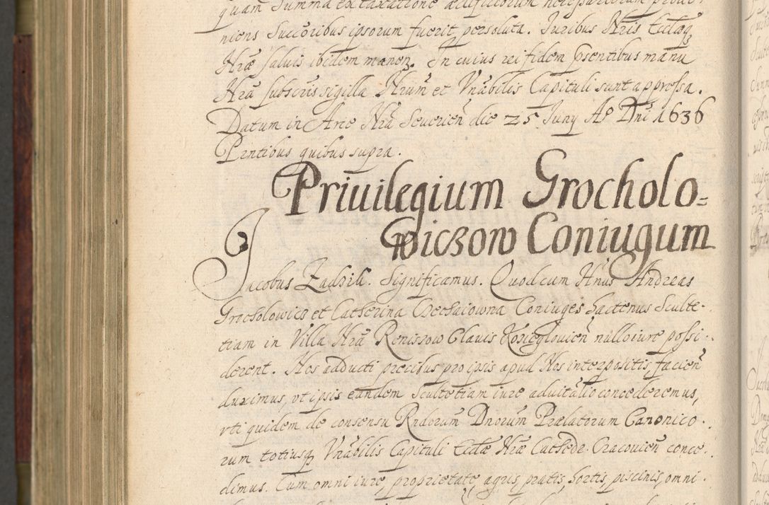 Zdjęcie nr 969 dla obiektu archiwalnego: Volumen IV. Acta saecularia episcopatus Cracoviensis annorum 1636 - 1641, tum et aliquot mensium secundi sub tempus R. D. Jacobi Zadzik, episcopi Cracoviensis, ducis Severiae conscripta