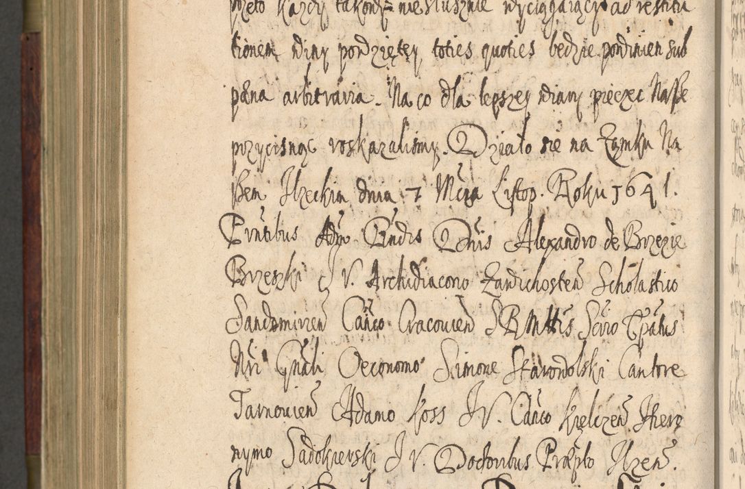 Zdjęcie nr 843 dla obiektu archiwalnego: Volumen IV. Acta saecularia episcopatus Cracoviensis annorum 1636 - 1641, tum et aliquot mensium secundi sub tempus R. D. Jacobi Zadzik, episcopi Cracoviensis, ducis Severiae conscripta