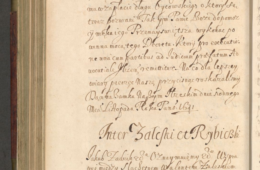 Zdjęcie nr 837 dla obiektu archiwalnego: Volumen IV. Acta saecularia episcopatus Cracoviensis annorum 1636 - 1641, tum et aliquot mensium secundi sub tempus R. D. Jacobi Zadzik, episcopi Cracoviensis, ducis Severiae conscripta