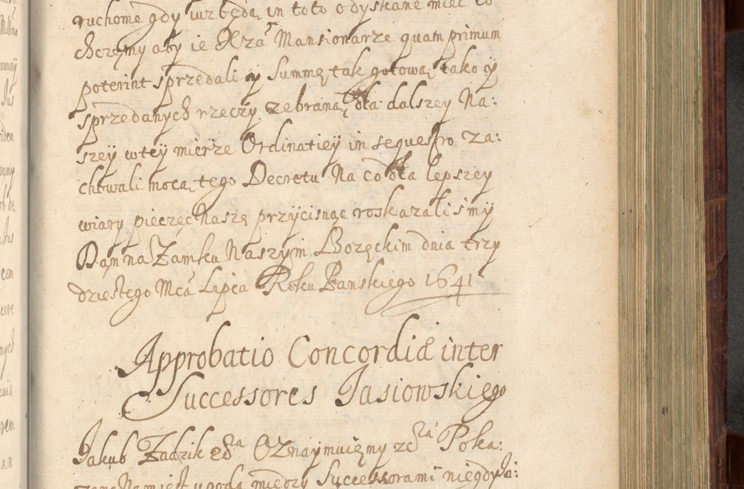 Zdjęcie nr 824 dla obiektu archiwalnego: Volumen IV. Acta saecularia episcopatus Cracoviensis annorum 1636 - 1641, tum et aliquot mensium secundi sub tempus R. D. Jacobi Zadzik, episcopi Cracoviensis, ducis Severiae conscripta