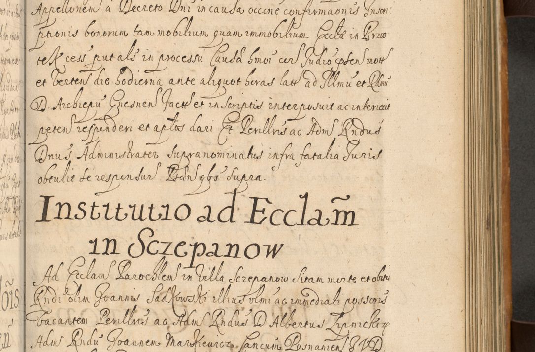 Zdjęcie nr 408 dla obiektu archiwalnego: Volumen II actorum episcopalium R. D. Petri Gembicki, episcopi Cracoviensis, locum tenente in dioecesi R. D. Alberto Lipnicki, canonico Cracoviensi post discessum R. D. Episcopi in Italiam et usque ad redditum eiusdem in Poloniam, videlicet a die 16 Novembris 1644 et per a. D. 1645 inchoative ad Septembrem. Horum videatur index ad finem huius voluminis