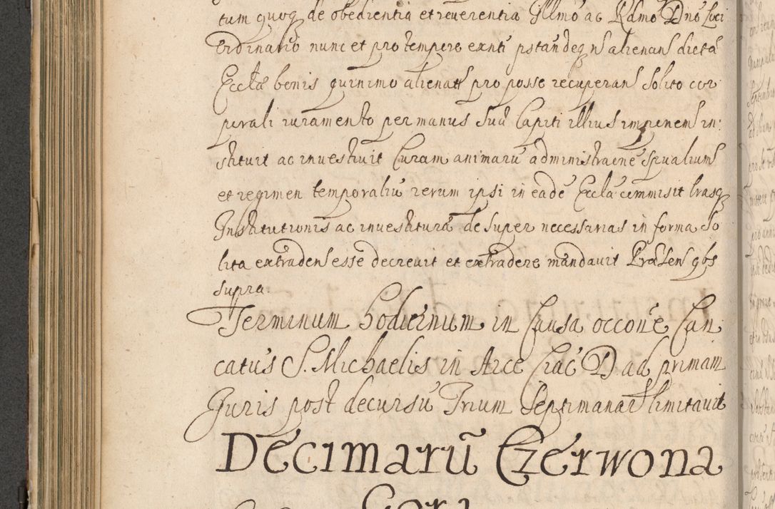 Zdjęcie nr 409 dla obiektu archiwalnego: Volumen II actorum episcopalium R. D. Petri Gembicki, episcopi Cracoviensis, locum tenente in dioecesi R. D. Alberto Lipnicki, canonico Cracoviensi post discessum R. D. Episcopi in Italiam et usque ad redditum eiusdem in Poloniam, videlicet a die 16 Novembris 1644 et per a. D. 1645 inchoative ad Septembrem. Horum videatur index ad finem huius voluminis