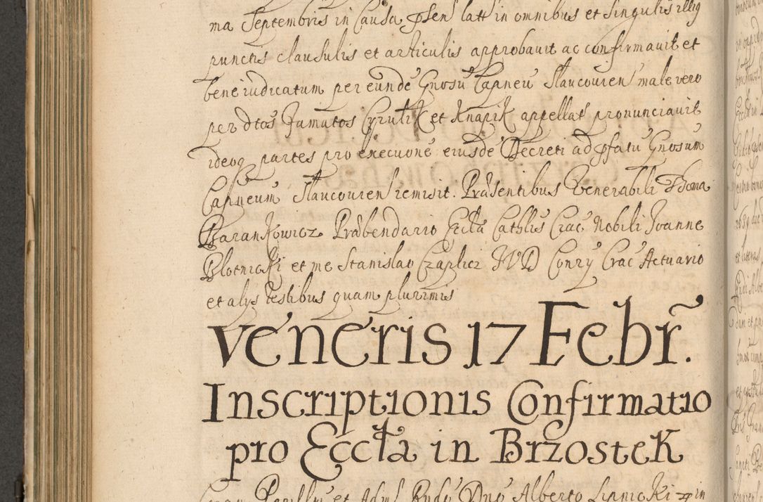 Zdjęcie nr 401 dla obiektu archiwalnego: Volumen II actorum episcopalium R. D. Petri Gembicki, episcopi Cracoviensis, locum tenente in dioecesi R. D. Alberto Lipnicki, canonico Cracoviensi post discessum R. D. Episcopi in Italiam et usque ad redditum eiusdem in Poloniam, videlicet a die 16 Novembris 1644 et per a. D. 1645 inchoative ad Septembrem. Horum videatur index ad finem huius voluminis