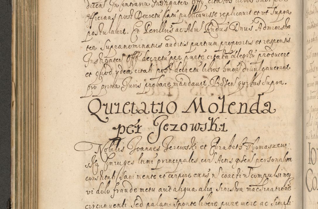 Zdjęcie nr 397 dla obiektu archiwalnego: Volumen II actorum episcopalium R. D. Petri Gembicki, episcopi Cracoviensis, locum tenente in dioecesi R. D. Alberto Lipnicki, canonico Cracoviensi post discessum R. D. Episcopi in Italiam et usque ad redditum eiusdem in Poloniam, videlicet a die 16 Novembris 1644 et per a. D. 1645 inchoative ad Septembrem. Horum videatur index ad finem huius voluminis