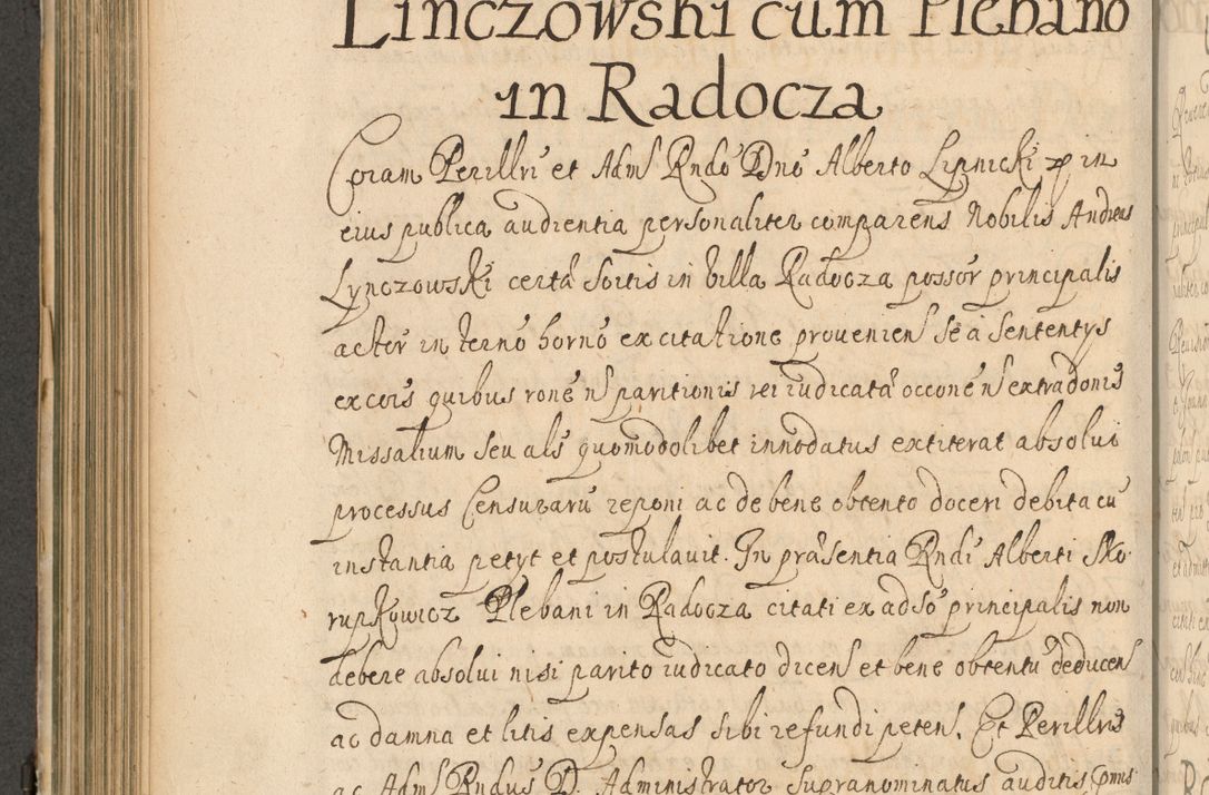 Zdjęcie nr 383 dla obiektu archiwalnego: Volumen II actorum episcopalium R. D. Petri Gembicki, episcopi Cracoviensis, locum tenente in dioecesi R. D. Alberto Lipnicki, canonico Cracoviensi post discessum R. D. Episcopi in Italiam et usque ad redditum eiusdem in Poloniam, videlicet a die 16 Novembris 1644 et per a. D. 1645 inchoative ad Septembrem. Horum videatur index ad finem huius voluminis