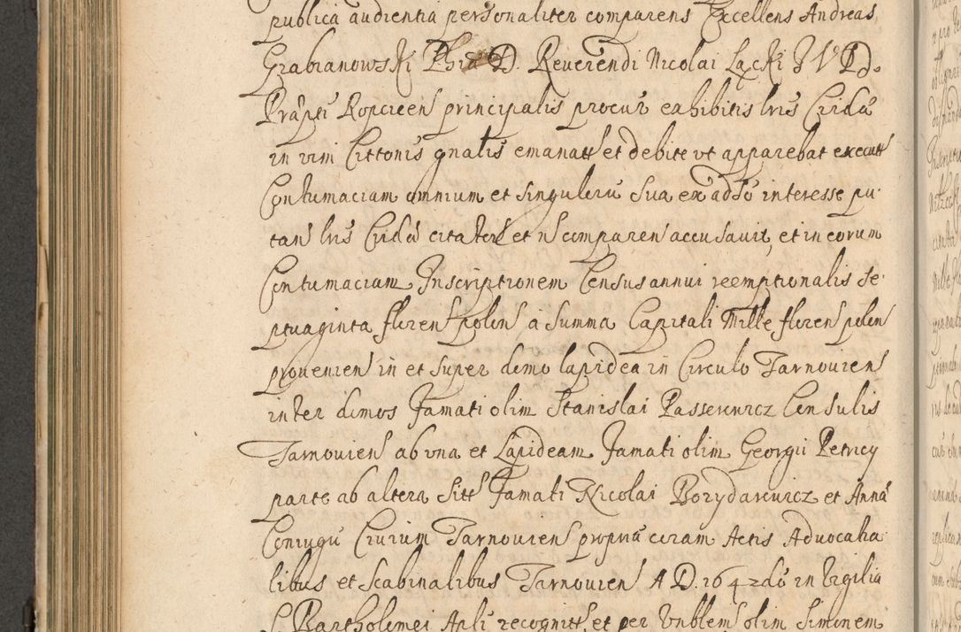 Zdjęcie nr 389 dla obiektu archiwalnego: Volumen II actorum episcopalium R. D. Petri Gembicki, episcopi Cracoviensis, locum tenente in dioecesi R. D. Alberto Lipnicki, canonico Cracoviensi post discessum R. D. Episcopi in Italiam et usque ad redditum eiusdem in Poloniam, videlicet a die 16 Novembris 1644 et per a. D. 1645 inchoative ad Septembrem. Horum videatur index ad finem huius voluminis