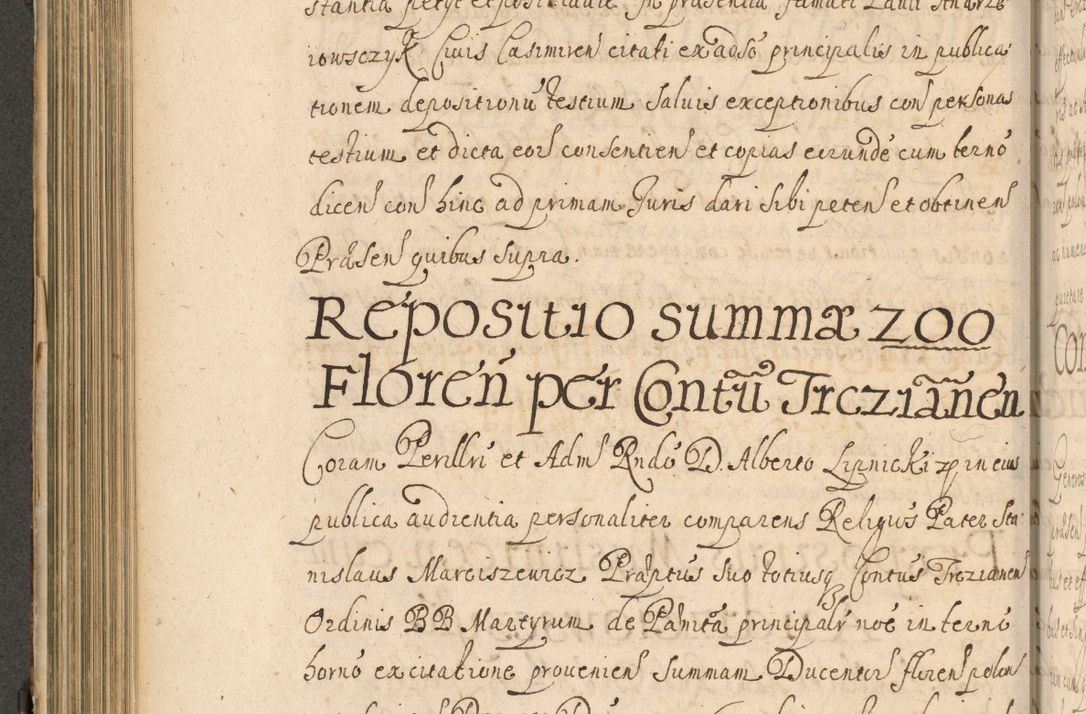 Zdjęcie nr 359 dla obiektu archiwalnego: Volumen II actorum episcopalium R. D. Petri Gembicki, episcopi Cracoviensis, locum tenente in dioecesi R. D. Alberto Lipnicki, canonico Cracoviensi post discessum R. D. Episcopi in Italiam et usque ad redditum eiusdem in Poloniam, videlicet a die 16 Novembris 1644 et per a. D. 1645 inchoative ad Septembrem. Horum videatur index ad finem huius voluminis