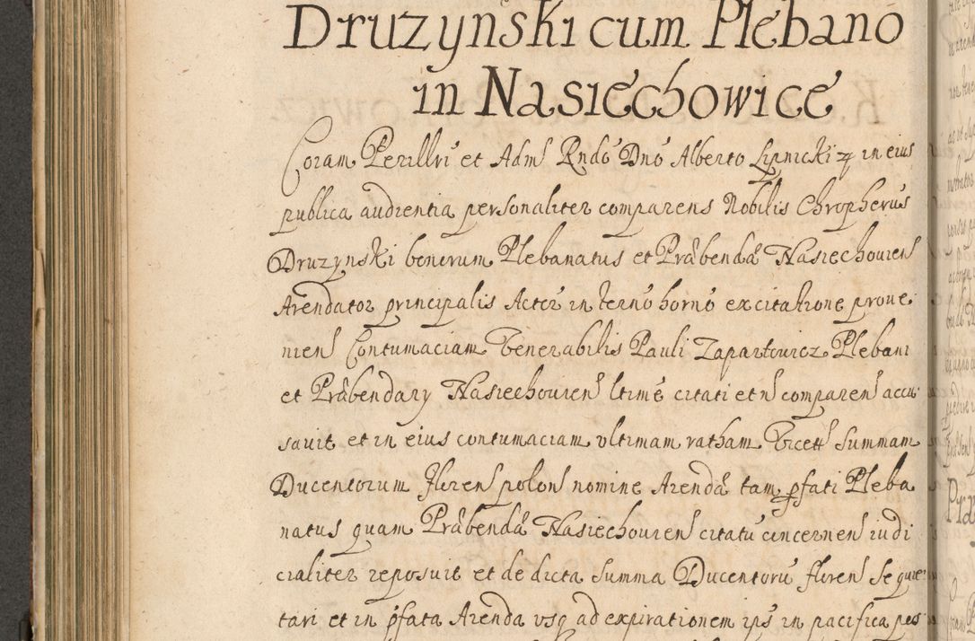 Zdjęcie nr 357 dla obiektu archiwalnego: Volumen II actorum episcopalium R. D. Petri Gembicki, episcopi Cracoviensis, locum tenente in dioecesi R. D. Alberto Lipnicki, canonico Cracoviensi post discessum R. D. Episcopi in Italiam et usque ad redditum eiusdem in Poloniam, videlicet a die 16 Novembris 1644 et per a. D. 1645 inchoative ad Septembrem. Horum videatur index ad finem huius voluminis