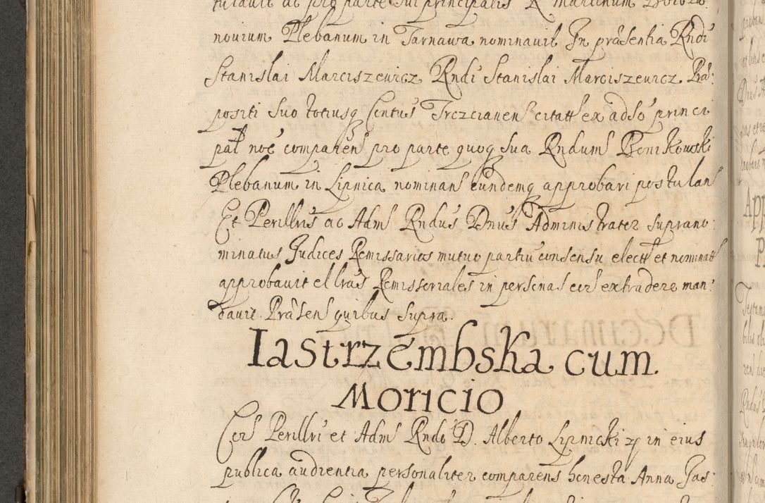 Zdjęcie nr 353 dla obiektu archiwalnego: Volumen II actorum episcopalium R. D. Petri Gembicki, episcopi Cracoviensis, locum tenente in dioecesi R. D. Alberto Lipnicki, canonico Cracoviensi post discessum R. D. Episcopi in Italiam et usque ad redditum eiusdem in Poloniam, videlicet a die 16 Novembris 1644 et per a. D. 1645 inchoative ad Septembrem. Horum videatur index ad finem huius voluminis