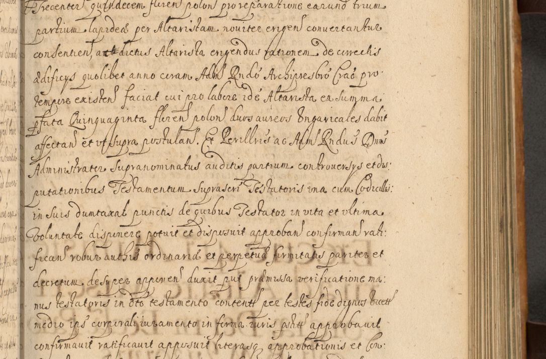 Zdjęcie nr 306 dla obiektu archiwalnego: Volumen II actorum episcopalium R. D. Petri Gembicki, episcopi Cracoviensis, locum tenente in dioecesi R. D. Alberto Lipnicki, canonico Cracoviensi post discessum R. D. Episcopi in Italiam et usque ad redditum eiusdem in Poloniam, videlicet a die 16 Novembris 1644 et per a. D. 1645 inchoative ad Septembrem. Horum videatur index ad finem huius voluminis