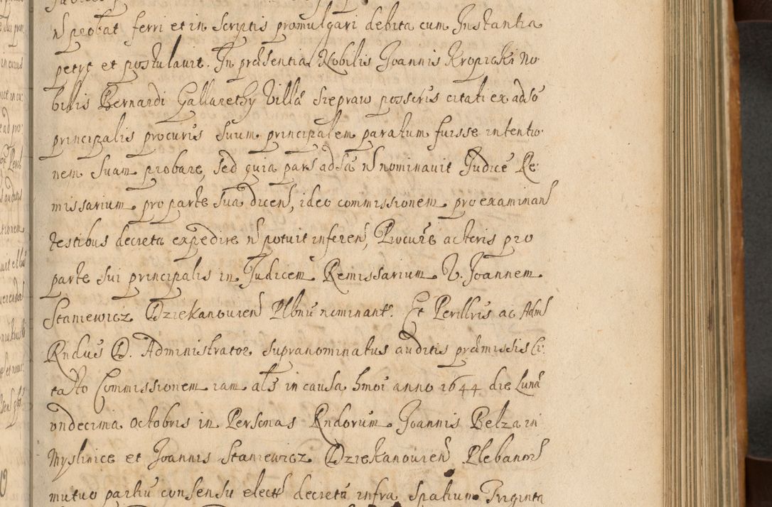 Zdjęcie nr 300 dla obiektu archiwalnego: Volumen II actorum episcopalium R. D. Petri Gembicki, episcopi Cracoviensis, locum tenente in dioecesi R. D. Alberto Lipnicki, canonico Cracoviensi post discessum R. D. Episcopi in Italiam et usque ad redditum eiusdem in Poloniam, videlicet a die 16 Novembris 1644 et per a. D. 1645 inchoative ad Septembrem. Horum videatur index ad finem huius voluminis